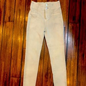 Free people high waisted khaki denim